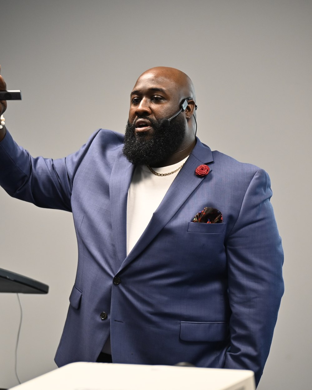 Timothy R. Bowie speaking at an event